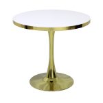 Masa fixa Rotunda Lyma Alba Gold 90 cm1