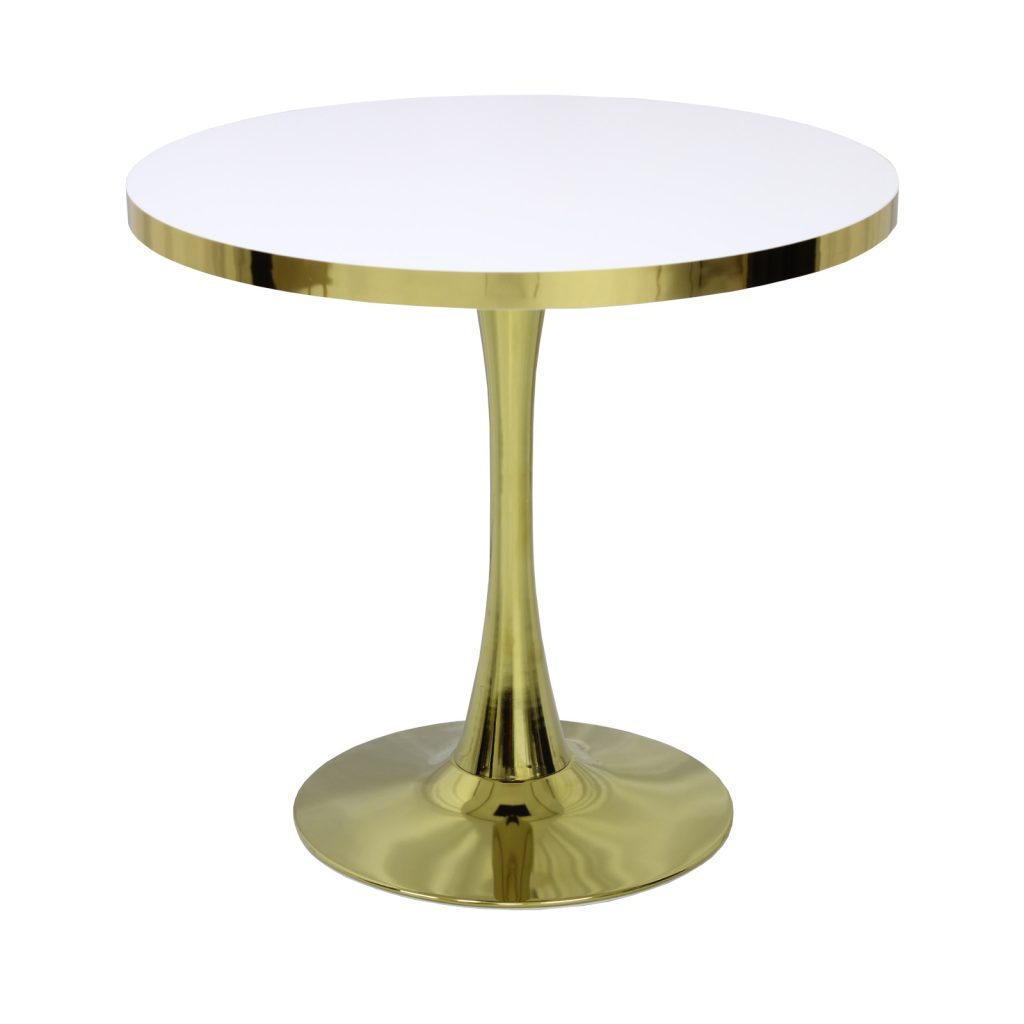 Masa fixa Rotunda Lyma Gold Alba 80 cm1