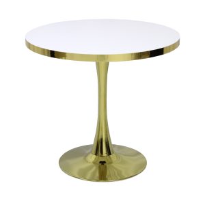 Masa fixa Rotunda Lyma Gold Alba 80 cm1