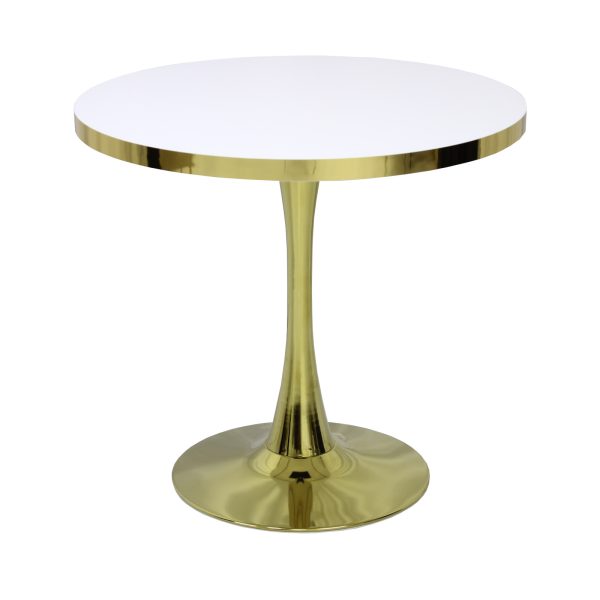 Masa fixa Rotunda Lyma Gold Alba 80 cm1