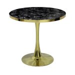 Masa fixa Rotunda Lyma Gold Negru Marmorat 80 cm1