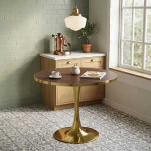 Masa fixa Rotunda Lyma Gold Wenge 80 cm