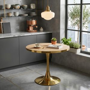 Masa fixa Rotunda Lyma Stejar Gold 90 cm