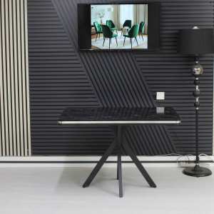 Masa fixa Dreptunghiulara Ada Negru Marmorat 110×70 cm