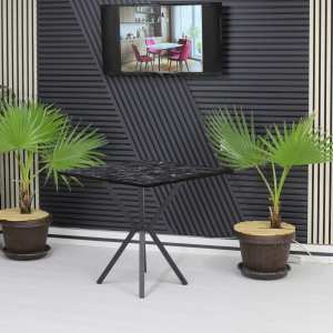 Masa fixa Patrata Rona Negru Marmorat 80x80 cm