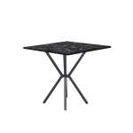 Masa fixa Patrata Rona Negru Marmorat 80x80 cm1
