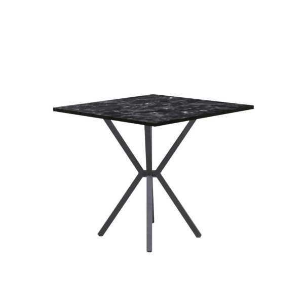 Masa fixa Patrata Rona Negru Marmorat 80x80 cm1