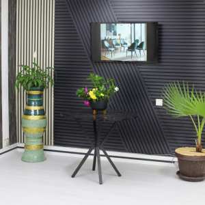 Masa fixa Rotunda Rona Negru Marmorat 90 cm