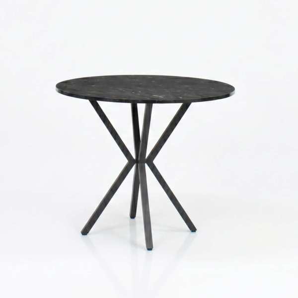 Masa fixa Rotunda Rona Negru Marmorat 90 cm2