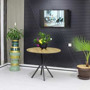 Masa fixa Rotunda Rona Nuc Deschis 90 cm