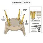 Schita montaj picioare fotiliu