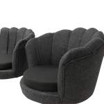 Set Canapea Myra cu 2 Fotolii Gri Negru 2