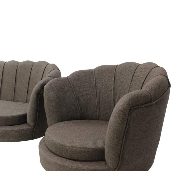 Set Canapea Myra cu 2 Fotolii Maro2