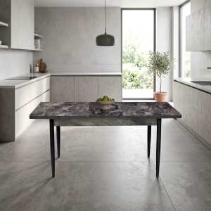 Masa extensibila Arya Gri Marmorat 166.x80 cm