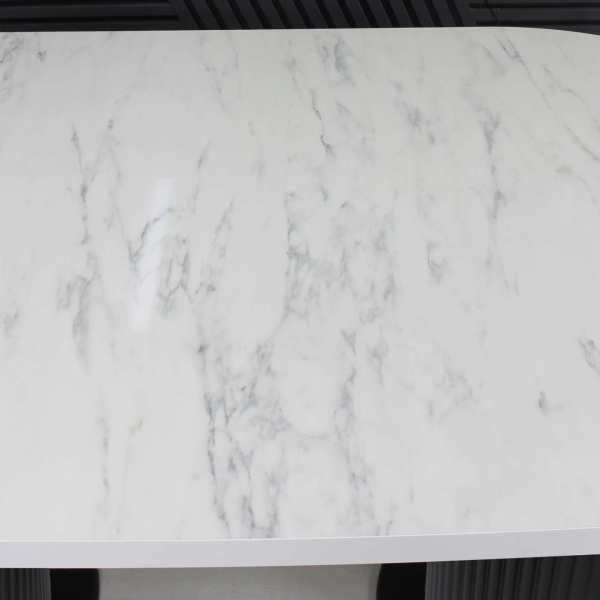 Masa fixa Ovala Marmo Alb Marmorat 170×90 cm 5