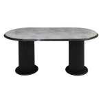 Masa fixa Ovala Marmo Gri Marmorat 180×90 cm 2