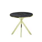 Masa fixa Rotunda Daire Negru Marmorat 90x75 cm1
