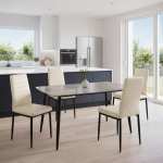 Masa-Atlas-Marble-Gri-cu-4-Scaune-Oscar-Crem