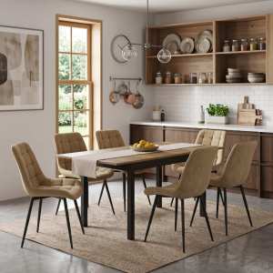Masa-extensibila-Mara-Nuc-170x75-cm-cu-6-scaune-onix-bej