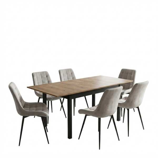 Masa-extensibila-Mara-Nuc-170x75-cm-cu-6-scaune-onix-gri-deschis2