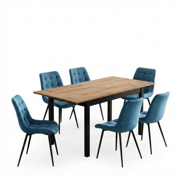 Masa-extensibila-Mara-Nuc-170x75-cm-cu-6-scaune-onix-turcoaz2