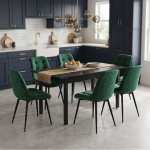 Masa-extensibila-Mara-negru-170x75-cm-cu-6-scaune-onix-Verde2