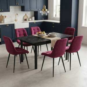 Masa-extensibila-Mara-negru-170x75-cm-cu-6-scaune-onix-bordo2