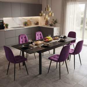 Masa-extensibila-Mara-negru-cu-6-scaune-Gya-mov