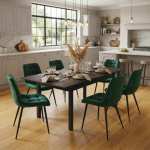 Masa-extensibila-Mara-wenge-170x75-cm-cu-6-scaune-onix-Verde