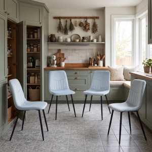 Set 4 Scaune Darien Bleu Ciel Ambiental