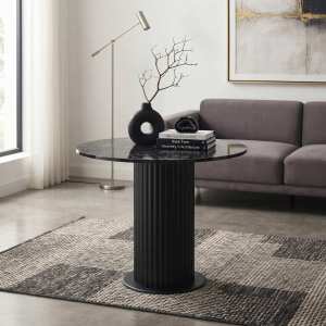 Masa Fixa Bucatarie Lorys Slim Negru Marmorat 90 cm Ambient