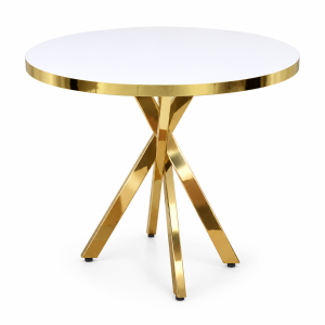 Masa Tania Alb Gold Rotunda