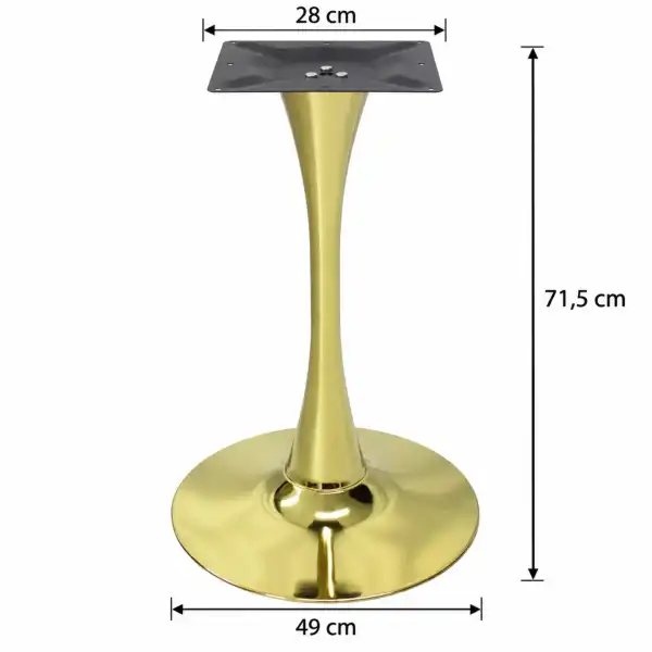 Picior Masa Lyma Gold Dimensiuni