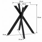 Picior Tania X Negru Dimensiuni