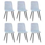 Set 6 scaune Darien Bleu Ciel