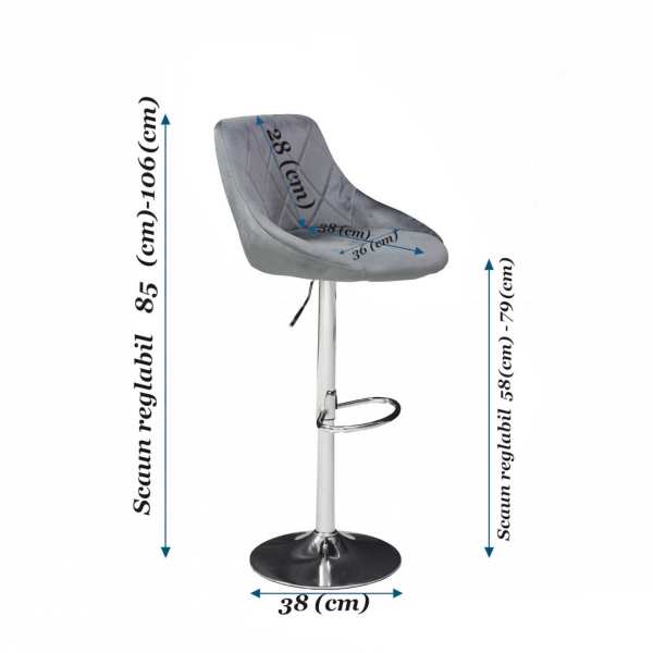 Scaun Bar Arlo dimensiuni