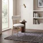 Scaun Lana Alb Picior Auriu Ambient