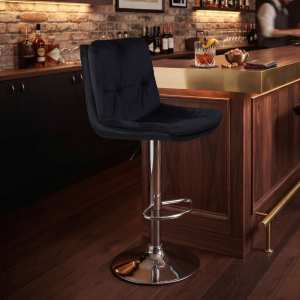 Scaun de bar Nero, rotativ, reglabil, picior crom Ambient