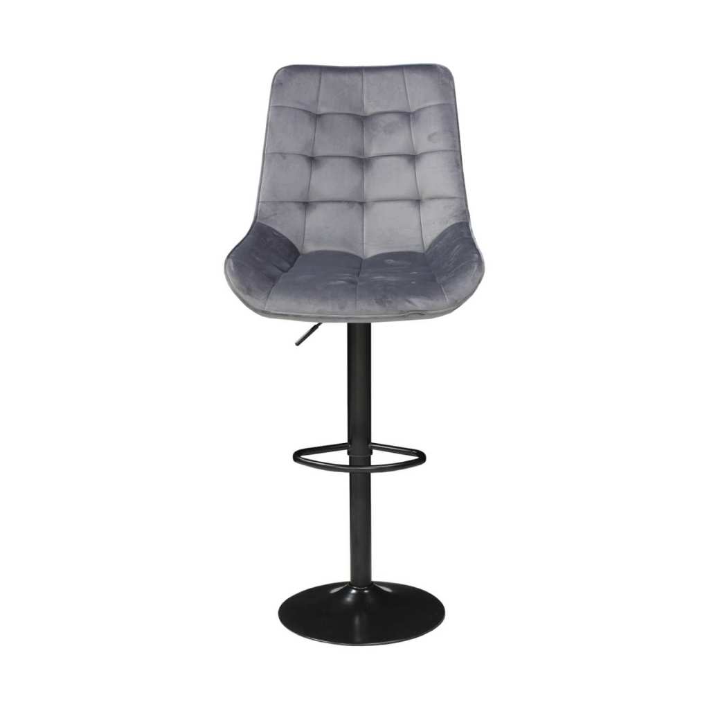 Scaun de bar Onix Gri , rotativ , reglabil , picior negru 1