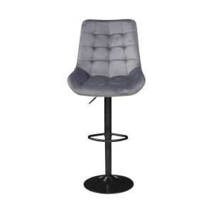Scaun de bar Onix Gri , rotativ , reglabil , picior negru 1