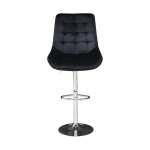 Scaun de bar Onix Negru, rotativ , reglabil , picior crom 1