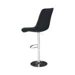 Scaun de bar Onix Negru, rotativ , reglabil , picior crom 3