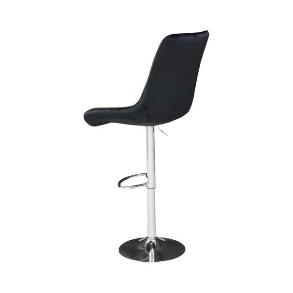 Scaun de bar Onix Negru, rotativ , reglabil , picior crom 3