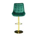 Scaun de bar Onix Verde rotativ , reglabil , picior auriu 1