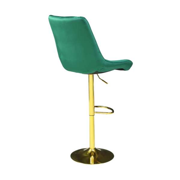 Scaun de bar Onix Verde rotativ , reglabil , picior auriu 3