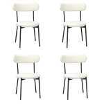 Set 4 Scaune Lana Alb