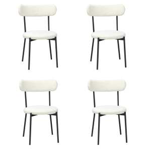 Set 4 Scaune Lana Alb