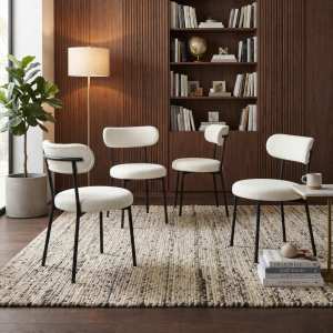 Set 4 Scaune Lana Alb Ambient
