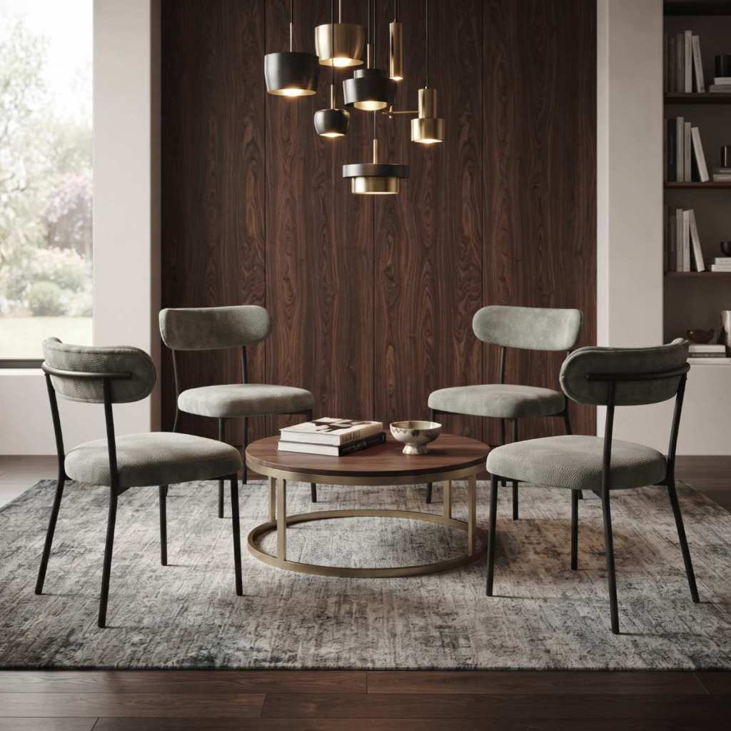 Set 4 Scaune Lana Gri Ambient