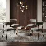 Set 4 Scaune Lana Gri Ambient